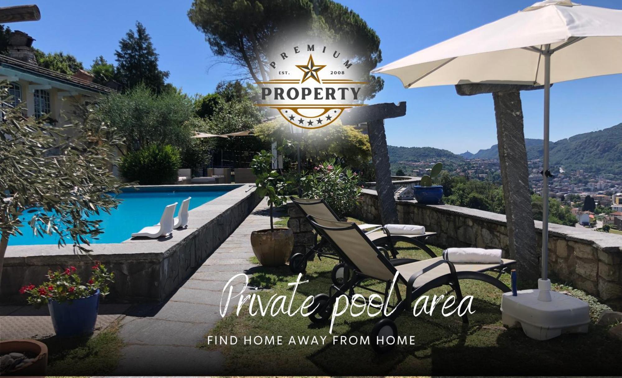 Suite Room With Private Pool Area, Near Como Lake, Private Parking I Villa Dei Leoni Morbio Inferiore 외부 사진